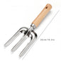 Gardening Kit with Rake Shove stainless steel with Solid Beechwood Handle