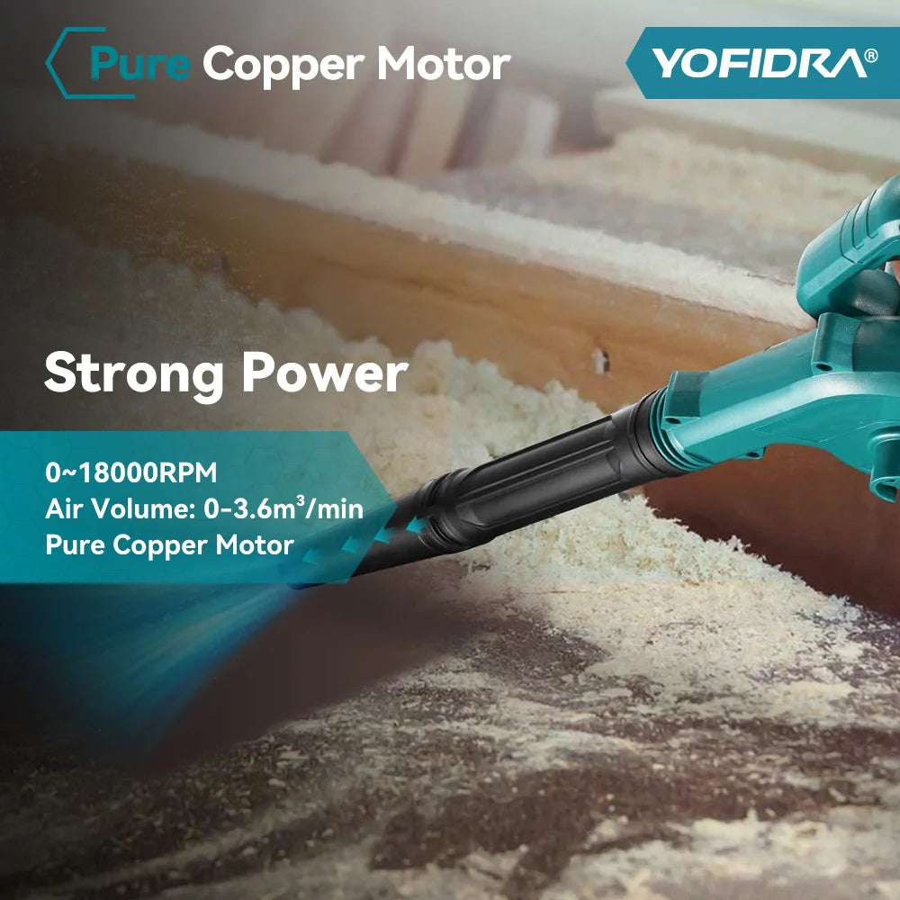 YOFIDRA Electric Leaf blower Power Tool For Makita 18V Battery