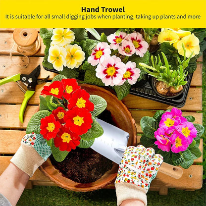 Gardening Kit with Rake Shove stainless steel with Solid Beechwood Handle