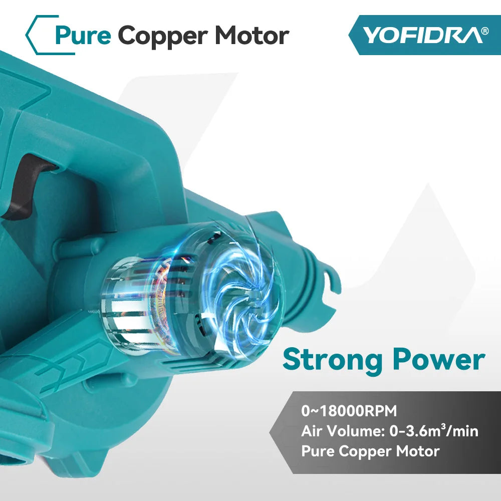 YOFIDRA Electric Leaf blower Power Tool For Makita 18V Battery